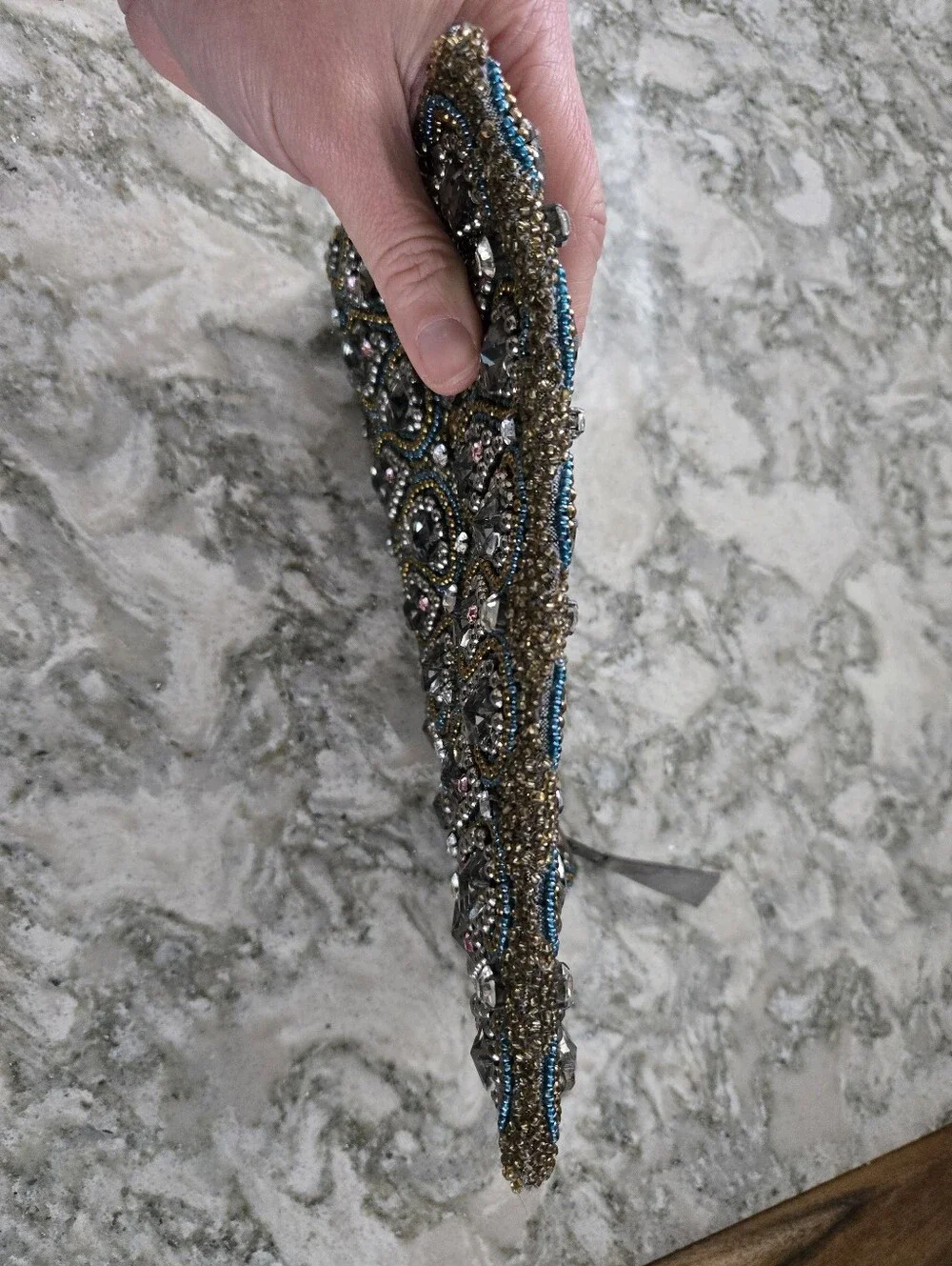 Anthropologie Beaded Clutch Purse